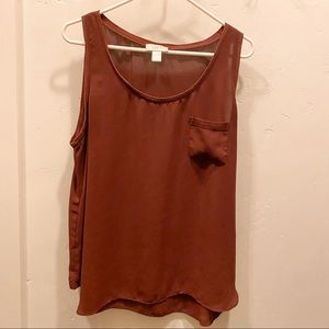 Maroon loft brand tank top